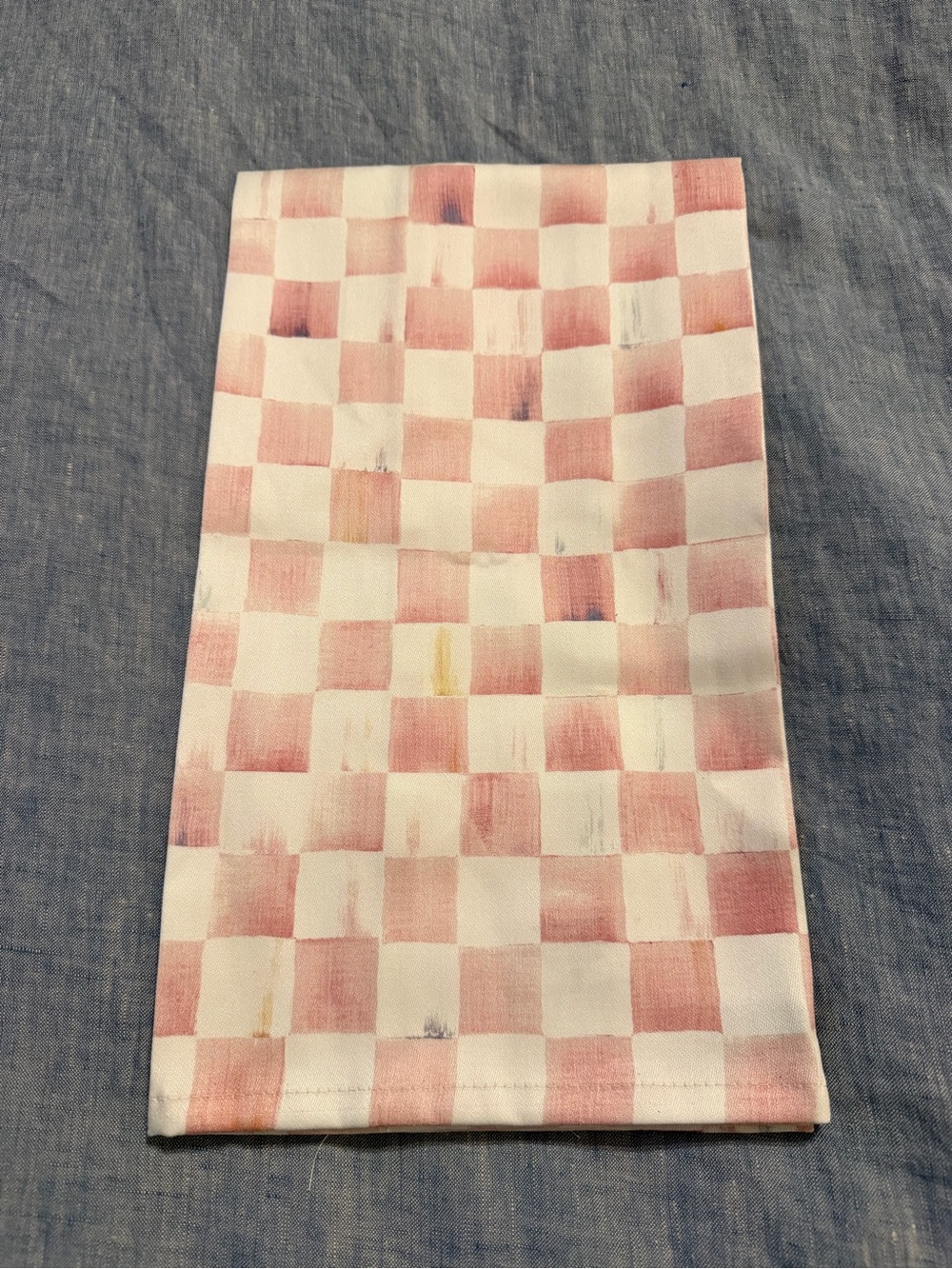 MacKenzie-Childs Pink Check Tea Towel